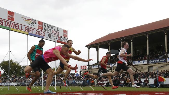 The new betting ban has already impacted barred bookmakers at this year’s Stawell Gift. Picture: Daniel Pockett