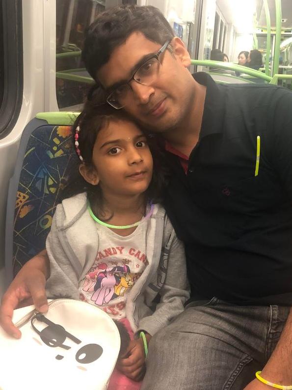 Amrita and her dad Chandra Lanka.