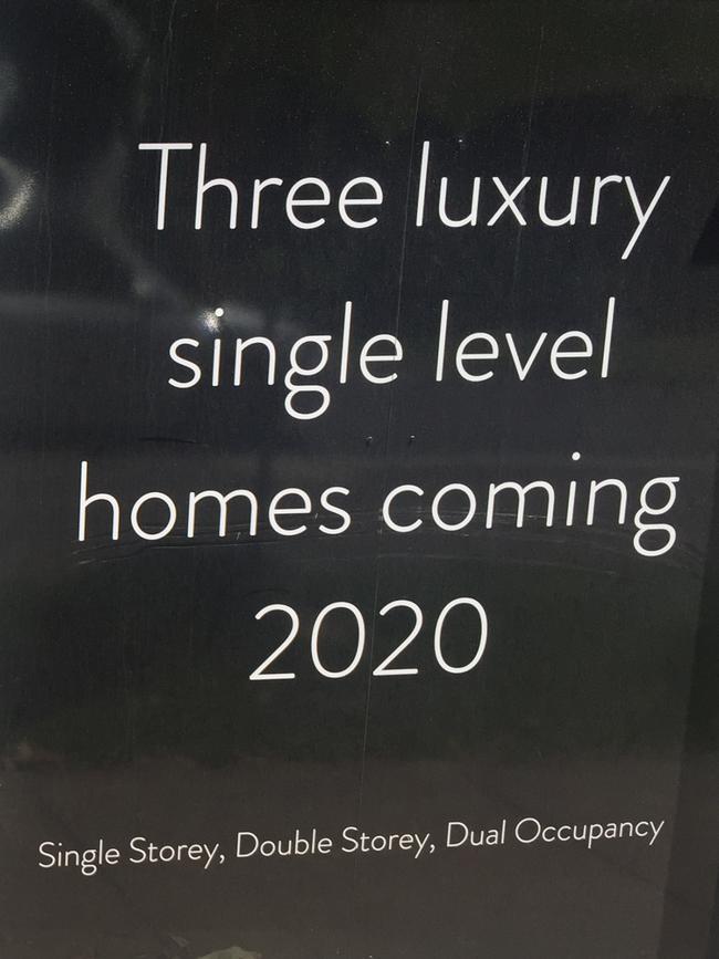 A sign outside 362 Auburn Rd, Hawthorn, indicates it too will soon be knocked down. Photo: Geordie Cowan