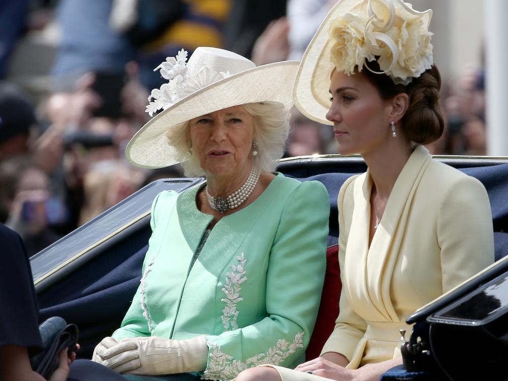 Kate seemed on edge during the Queen's annual birthday parade in London. Picture: Trevor Adams / matrixpictures.co.uk