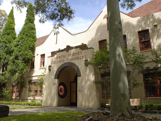 The North Sydney Council Chambers. Picture: Danielle Butters