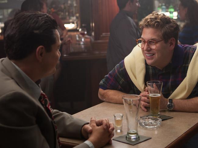 Leonardo DiCaprio (left) and Jonah Hill in a scene from film The Wolf of Wall Street
