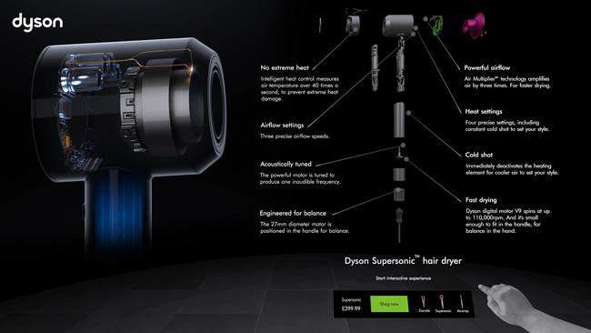 Dyson will let customers virtually pull apart its products. CLICK TO ENLARGE