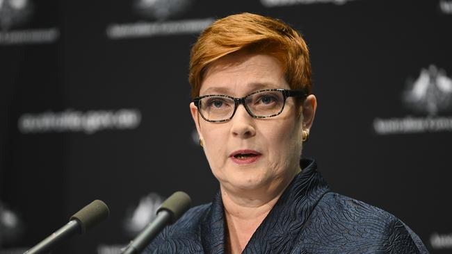 Foreign Minister Marise Payne. Picture: AAP