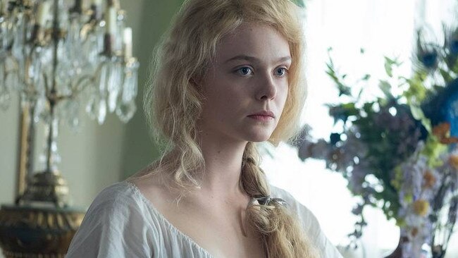 Elle Fanning as Catherine, Empress of Russia, in the Great. Picture: Stan/Hulu