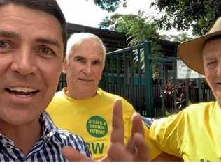 Matthew Fraser with supporters in Bangalow. Picture: Facebook