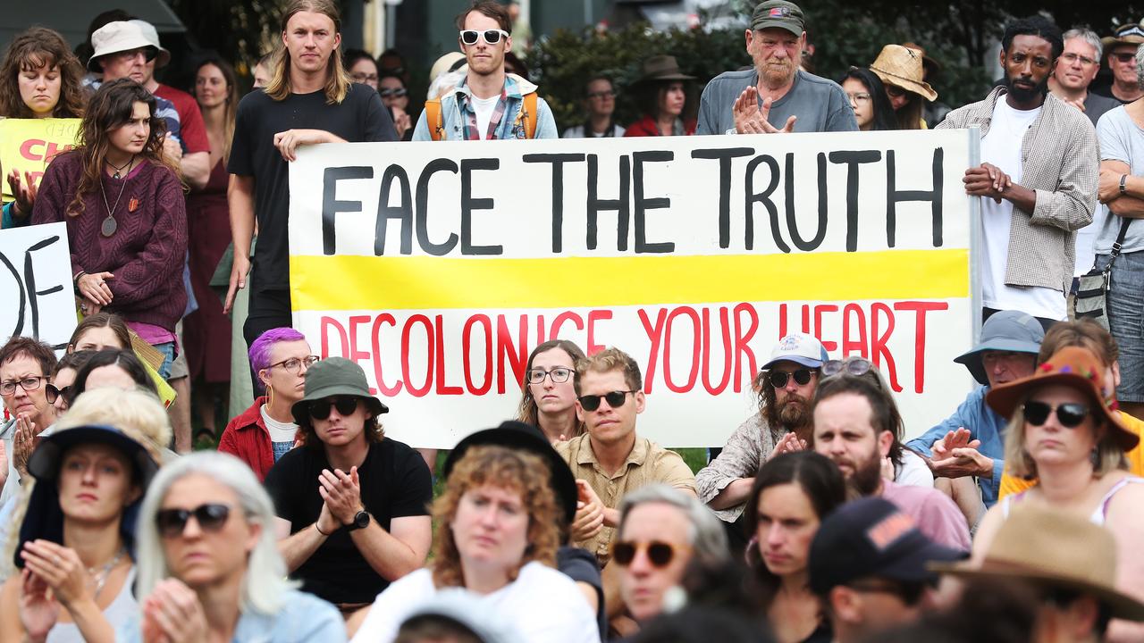 An Invasion Day rally in Hobart. Picture: Nikki Davis-Jones