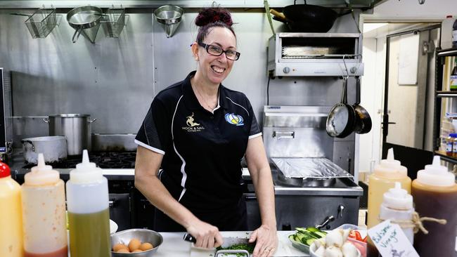 Award winning chef Catherine Pacey has opened Hook and Sail catering, operating out of the Cairns Cruising Yacht Squadron. Picture: Brendan Radke