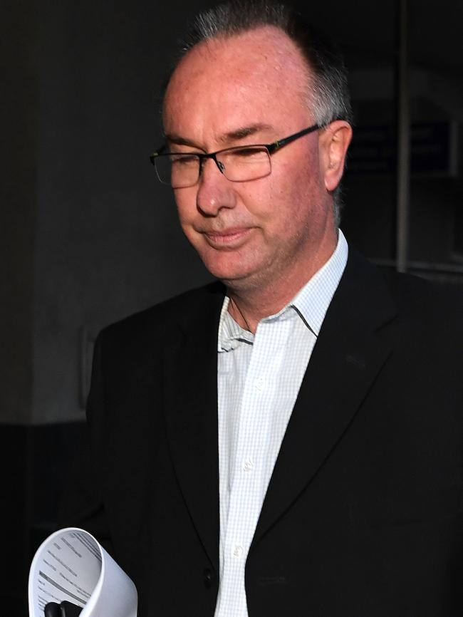 Norman Farms' employee Stephen Evans outside the watchhouse. Picture: Dan Peled/AAP