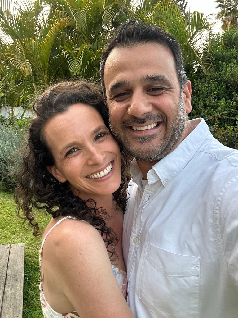 Emily Gian, 41, with her husband Tomer. Picture: Supplied