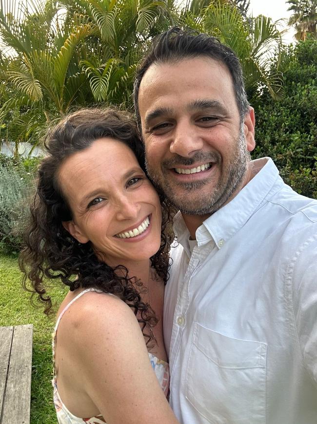 Emily Gian, 41, with her husband Tomer. Picture: Supplied