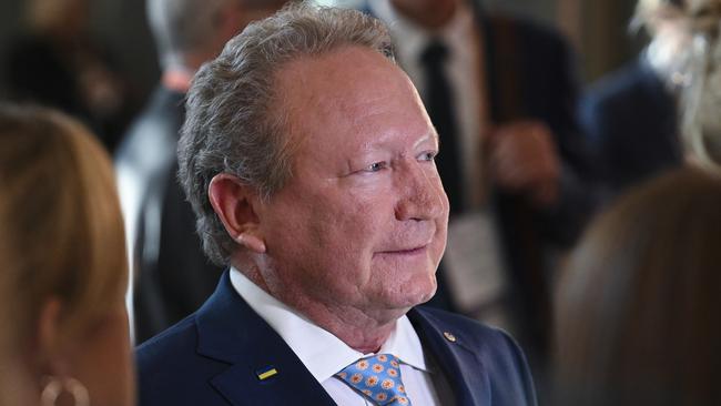 Andrew Forrest says ‘we do have a country which can be the Saudi Arabia of energy, but it’s 100 per cent green’. Picture: Getty Images