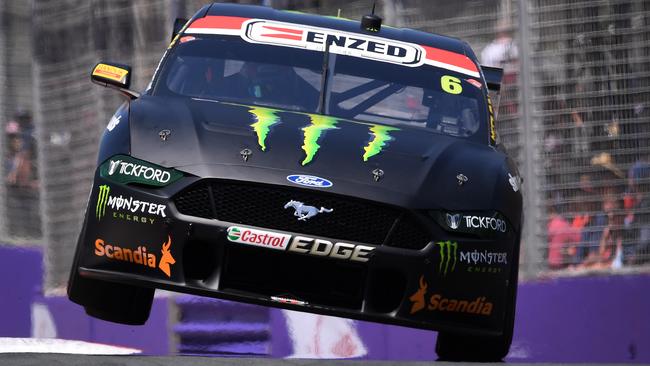 Ford driver Cam Waters during practice for the Gold Coast 600 on Friday. Picture: AAP