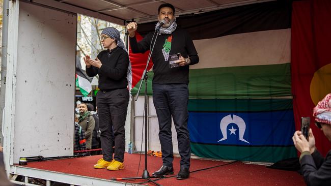 Australian Palestinian Advocacy Network president Nasser Mashni regularly speaks at anti-Israel protests. Picture: Tamati Smith