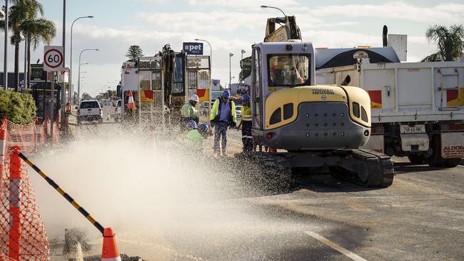 SA Water’s spokeswoman said its performance was measured by more than just the number of burst pipes. Picture: AAP / Mike Burton