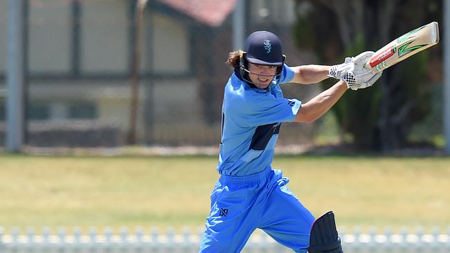 Tom Kelly in action at the crease for Sturt. Picture: Naomi Jellicoe