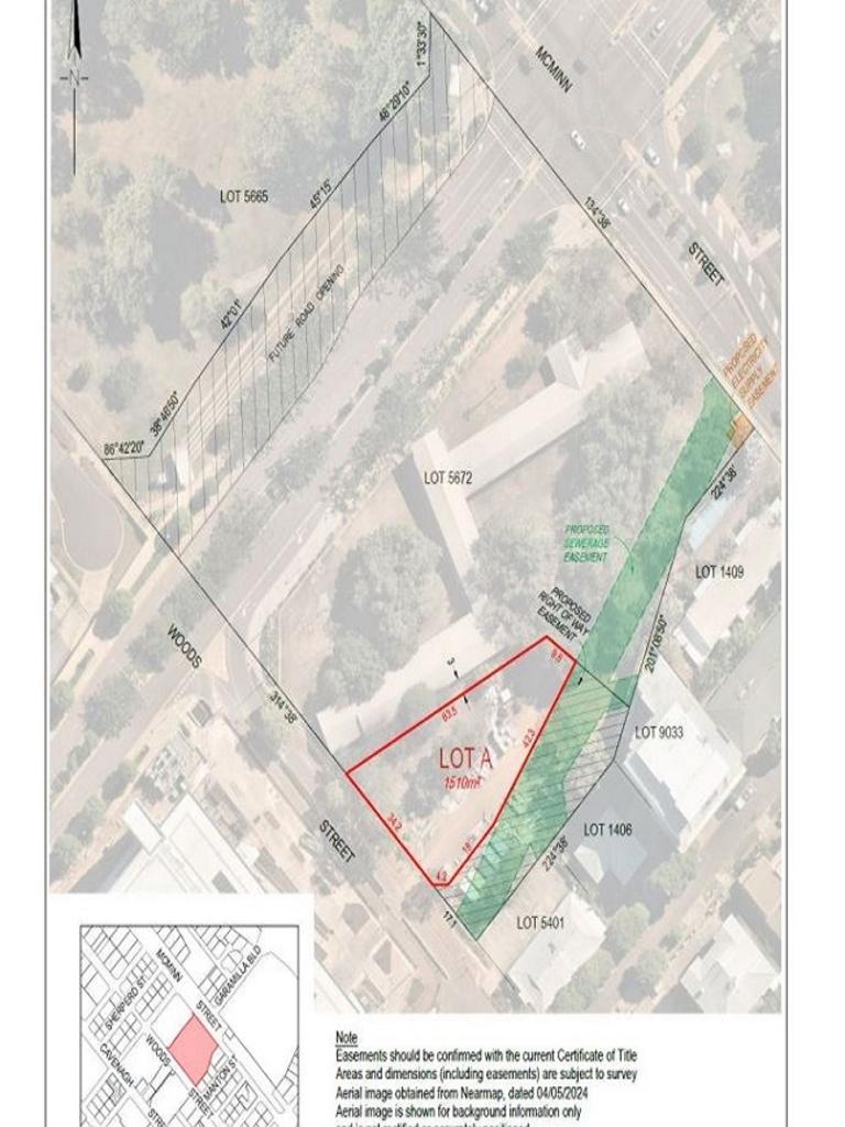 The new lot at 56 Woods St which has been granted by the Northern Territory Government for the construction of CDU student accommodation. Picture: Earl James & Associates