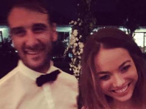 Jobe Watson with his girlfriend ? Virginia Slaghekke