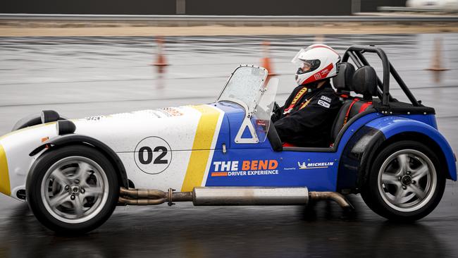 Charlie Dixon in the open wheeler he drove against Rory Sloane at The Bend Motorsport Park at Tailem Bend. Picture: Mike Burton