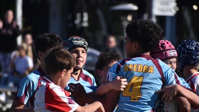 Brisbane Broncos Old Boys action: Keebra Park v Palm Beach Currumbin.