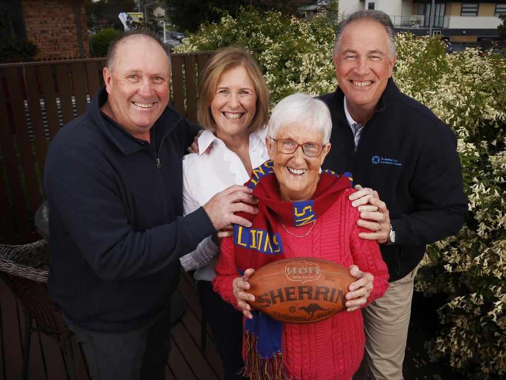 Fagan’s brother Grant, sister Anne-Maree, mum Beth and brother David this week. Picture: Nikki Davis-Jones