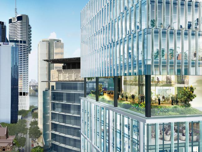 An artist's impression of the Midtown Centre in the Brisbane CBD.