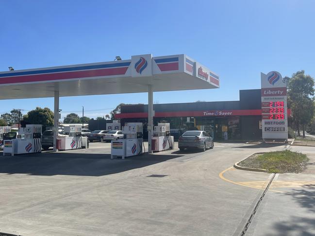 Liberty petrol station on Curtis Road at Smithfield Plains where, a man presented himself with a stab wound on September 23 2023