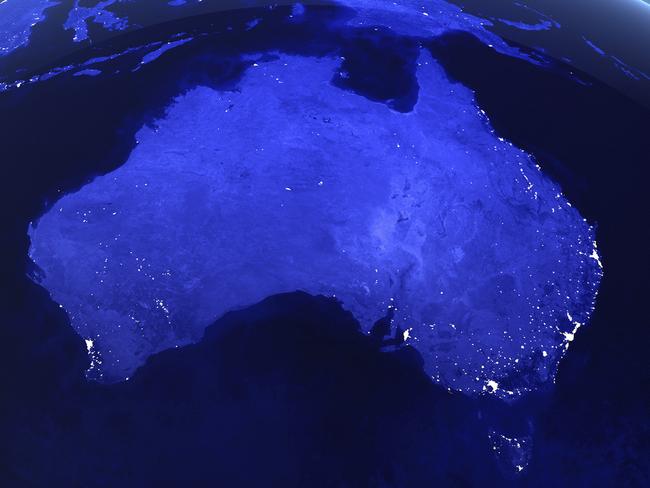 Australia and New Zealand. Maps from NASA imagery