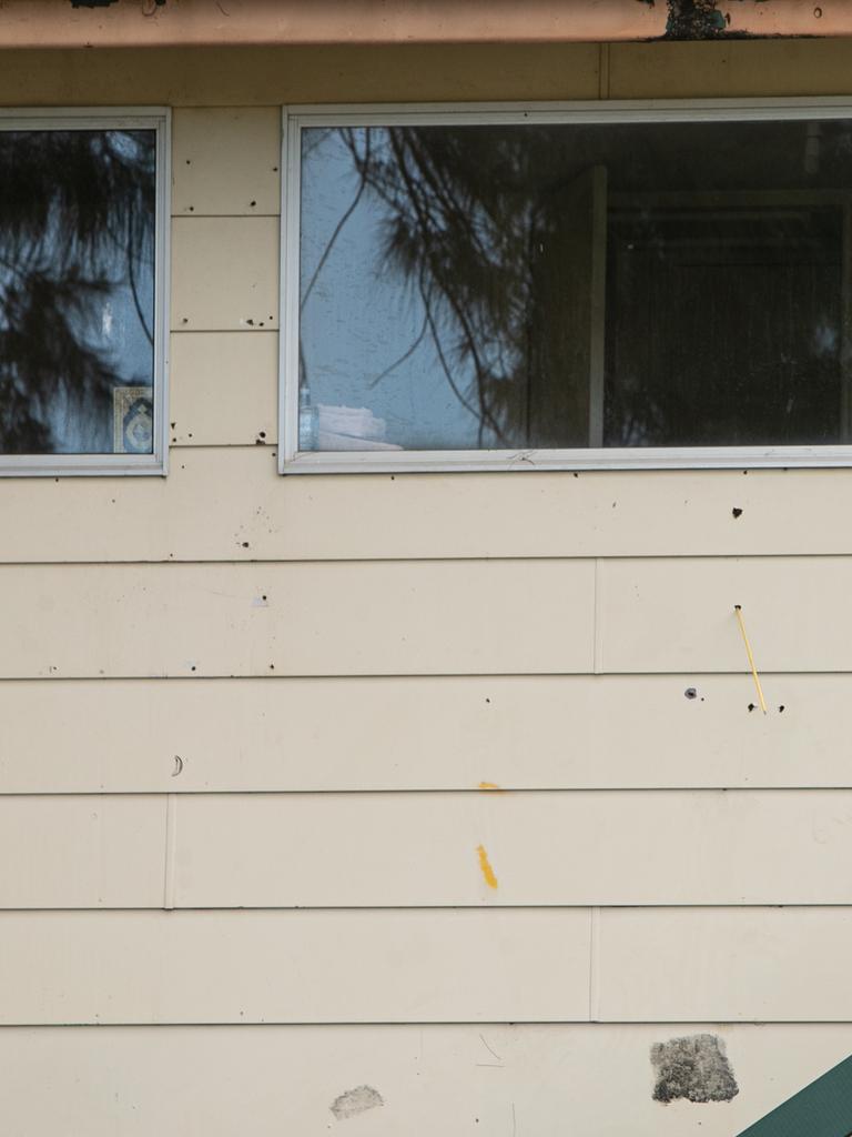A home in Dickens Road was peppered with bullets. Picture: Julian Andrews