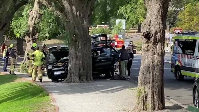 Dramatic arrest and crash in Geelong