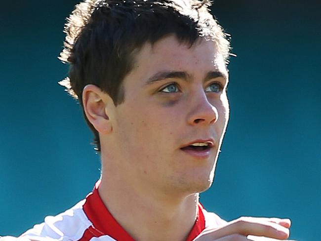 Josh Dunkley son of former Swans Andrew Dunkley at Sydney Swans this week. Picture. Phil Hillyard