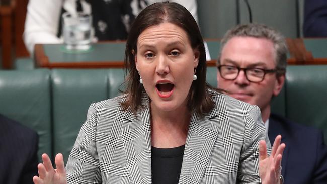 Minister for Jobs and Industrial Relations, Minister for Women Kelly O'Dwyer during Question Time in the House of Representatives Chamber, at Parliament House in Canberra. Picture Kym Smith