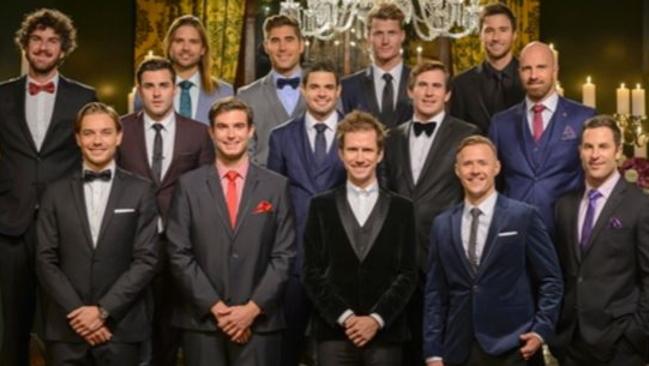 Where the bromance between Sasha Mielczarek and Richie Strahan began... on The Bachelorette last year. (Network Ten)