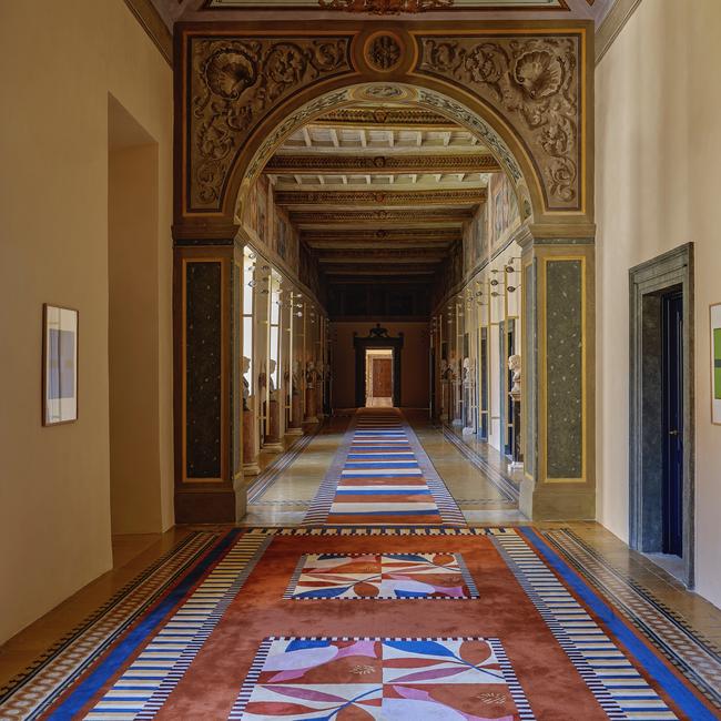 Corridor on the first floor of Palazzo Talia hotel.