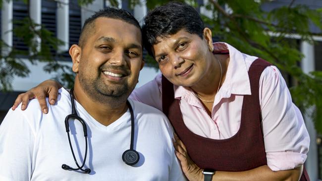 Dinesh Palipana with his mother Anne Palipana.