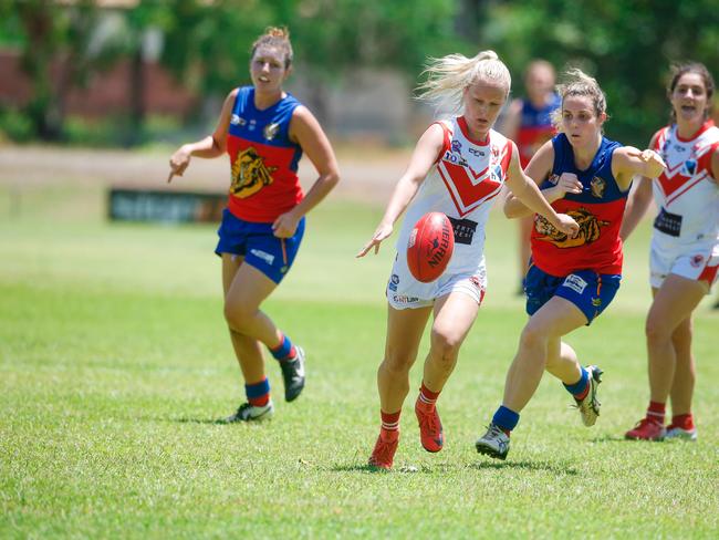 Waratahs Maddison Gissing as Tracey Village V Waratahs in the Womens Premier League.Picture GLENN CAMPBELL