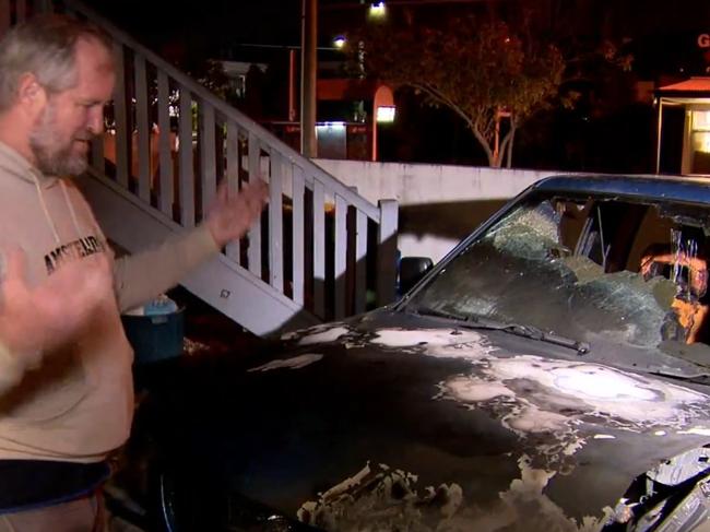 ‘It’s gonna blow’: Brisbane home saved after car bursts into flames