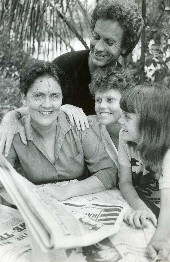 Young Anna with her hand on the shoulder of her mother Margaret and alongside her father Henry and sister Rebecca.