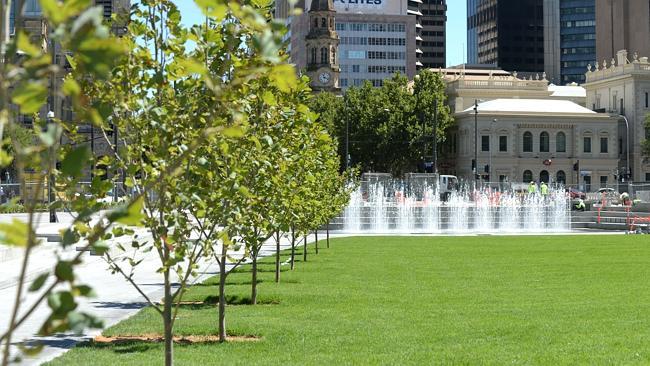 The revamped Victoria Square has been officially unveiled. Picture: Naomi Jellicoe.