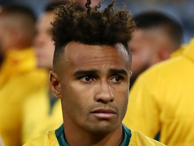 SYDNEY, AUSTRALIA - AUGUST 18: Will Genia of the Wallabies looks dejected after losing The Rugby Championship Bledisloe Cup match between the Australian Wallabies and the New Zealand All Blacks at ANZ Stadium on August 18, 2018 in Sydney, Australia.  (Photo by Cameron Spencer/Getty Images)