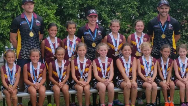 The Hills Bulls girls under 10 team. Picture: Supplied