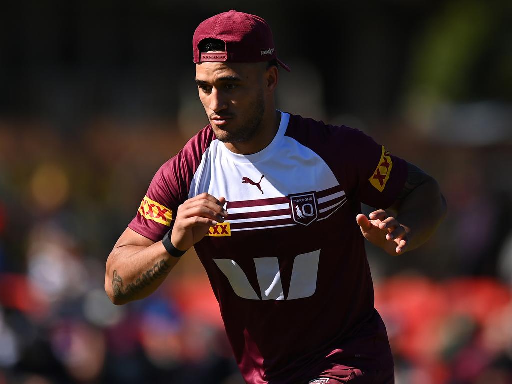 Valentine Holmes has vowed he won’t be bullied by Latrell Mitchell in Origin II. Picture: Albert Perez/Getty Images