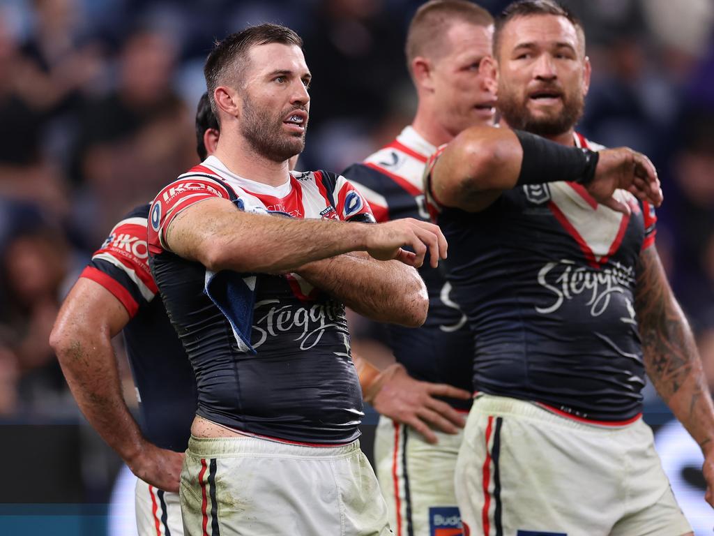 James Tedesco and Jared Waerea-Hargreaves have escaped suspension. Picture: Cameron Spencer/Getty Images