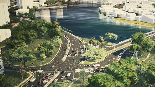 The Surfers Paradise side of the proposed Isle of Capri Bridge duplication. Source: Gold Coast City Council