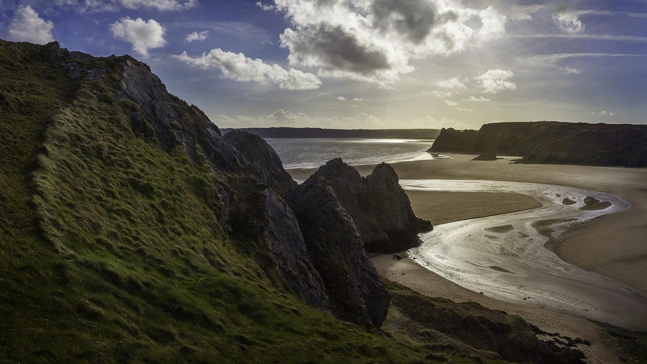 A river flowing into the Atlantic at Three Cliffs Bay Picture: istock