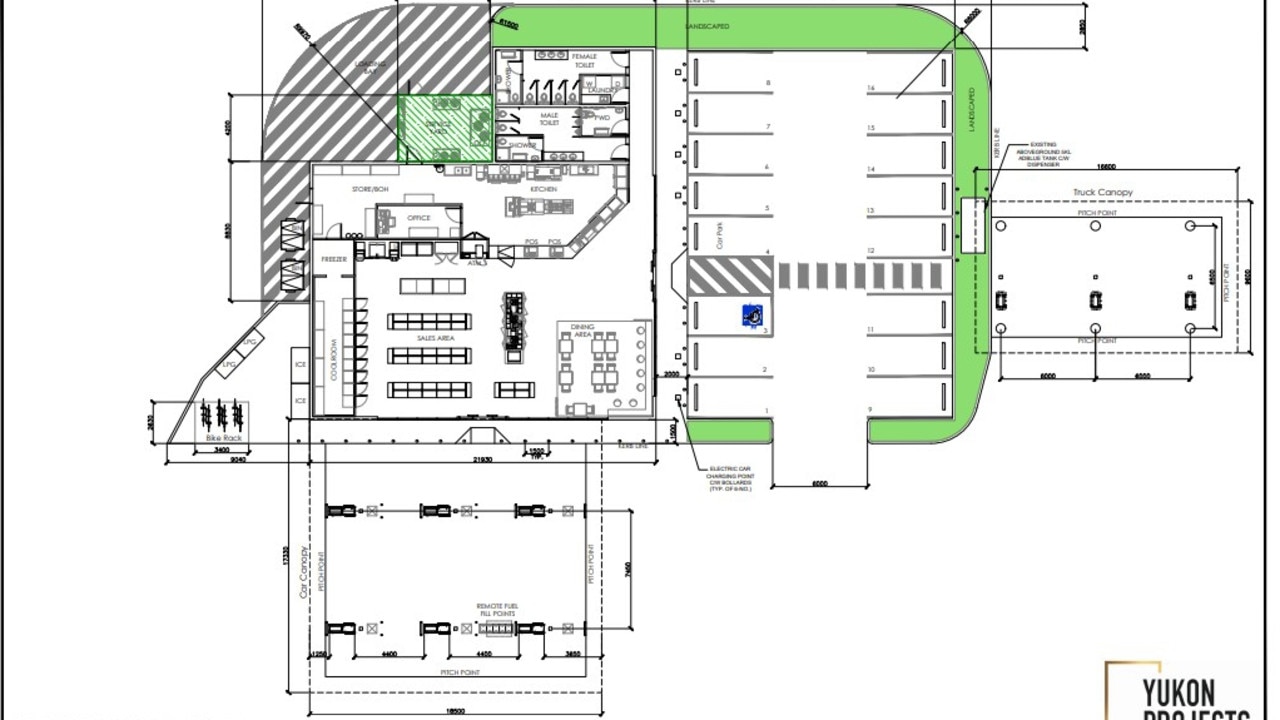 Proposed plans for the new Caltex service station show a larger layout and more fuel bowsers to better service the Sarina community.