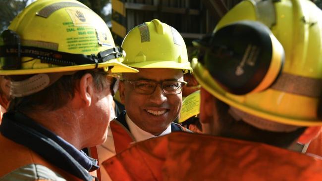 Sanjeev Gupta in Whyalla. Picture credit:  Sean Kelly, GFG Alliance