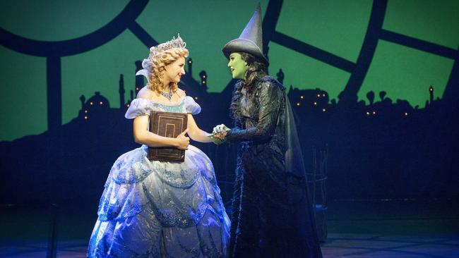 Courtney Monsma and Sheridan Adams in Wicked.