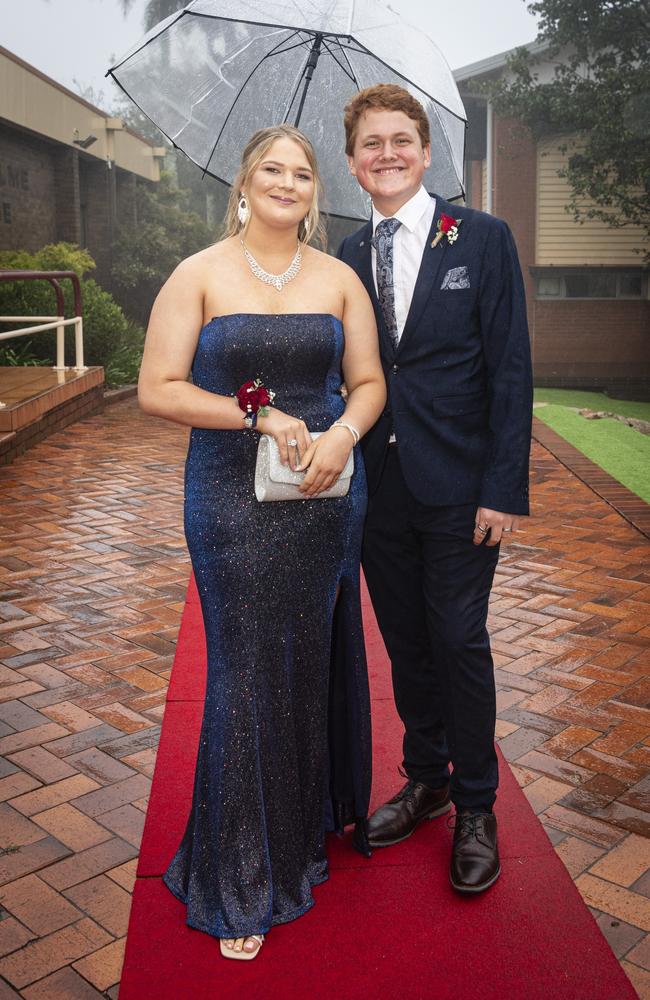 Kadence Wilson and partner Joshua Hullock at Fairholme College formal, Wednesday, March 27, 2024. Picture: Kevin Farmer