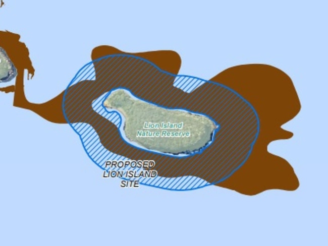 Lion Island is a proposed marine park site